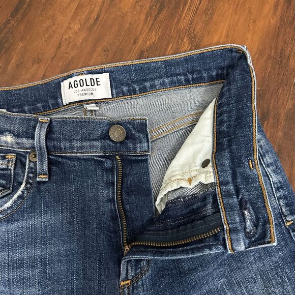 AGOLDE Sophie Jeans Kansas City High Rise Skinny Distressed Ripped - Picture 6 of 14